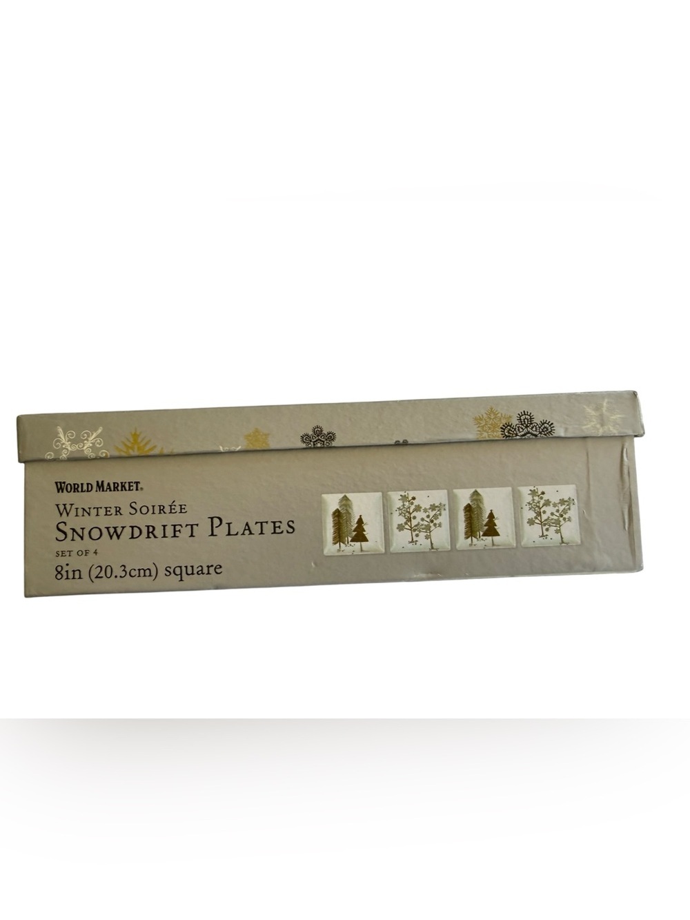 World Market Snowdrift Plates Set of 4 - Picture 6 of 6